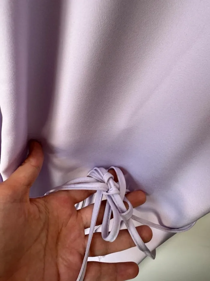 👗magnifique robe Asos design taille 40- mi-longue cache-cœur- Lilas- très bon état - photo numéro 8