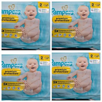 Lot de 140 Pampers Premium Proctection 4-8 kg Taille 2 Neuf