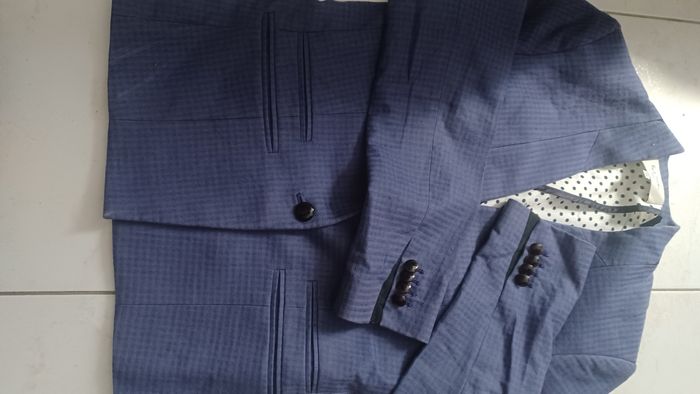 Veste de costume ou blazers homme 42 de marque oaul Smith bleu à carreau très bon état - photo numéro 10