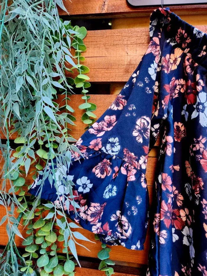 Top ARDENE épaules dénudées – Fleuri – Taille M - photo numéro 3