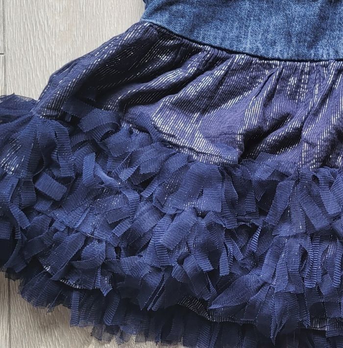 Magnifique robe bi matière bleu marine. Fille 8 ans. Marque Orchestra - photo numéro 5