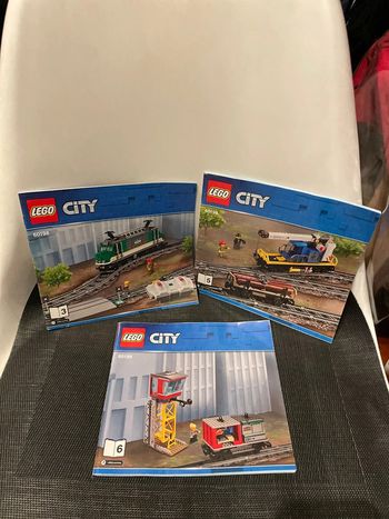 Lego city 60198 lot 3 notices uniquement (3-5-6) train de marchandises