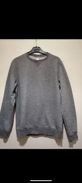 Sweat vintage Oxylane gris à Col rond. Taille S