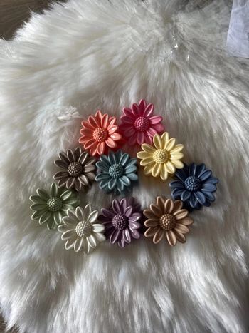 Lot de 10 pinces à cheveux fleurs