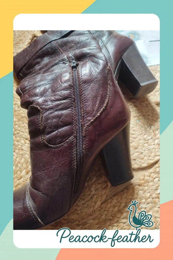 Bottes talons marrons 36 - photo numéro 6