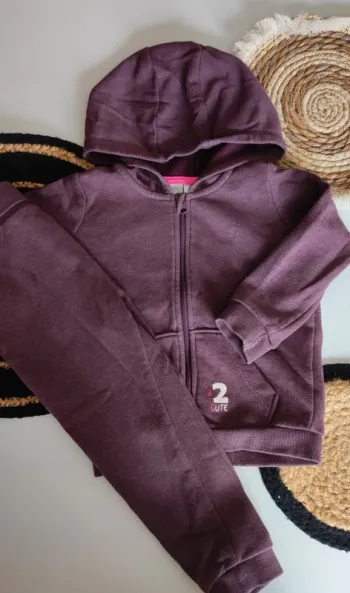 Ensemble survêtement jogging veste à capuche bébé fille mi saison printemps automne hiver