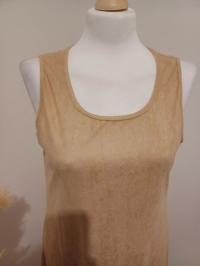 Robe beige en suédine Oxana taille S 36 - photo numéro 3