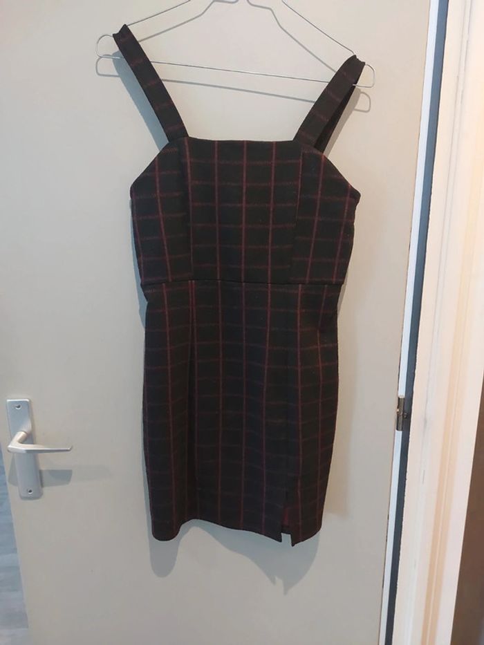 Robe tablier fille bordeaux