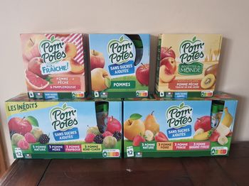 Lot de 5 packs gourdes fruits Pom'Potes