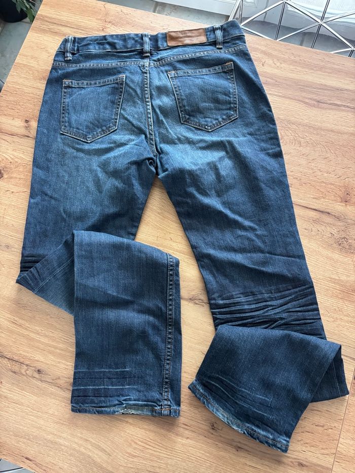 Jeans femme droit bleu brut taille 28 H&M - photo numéro 3