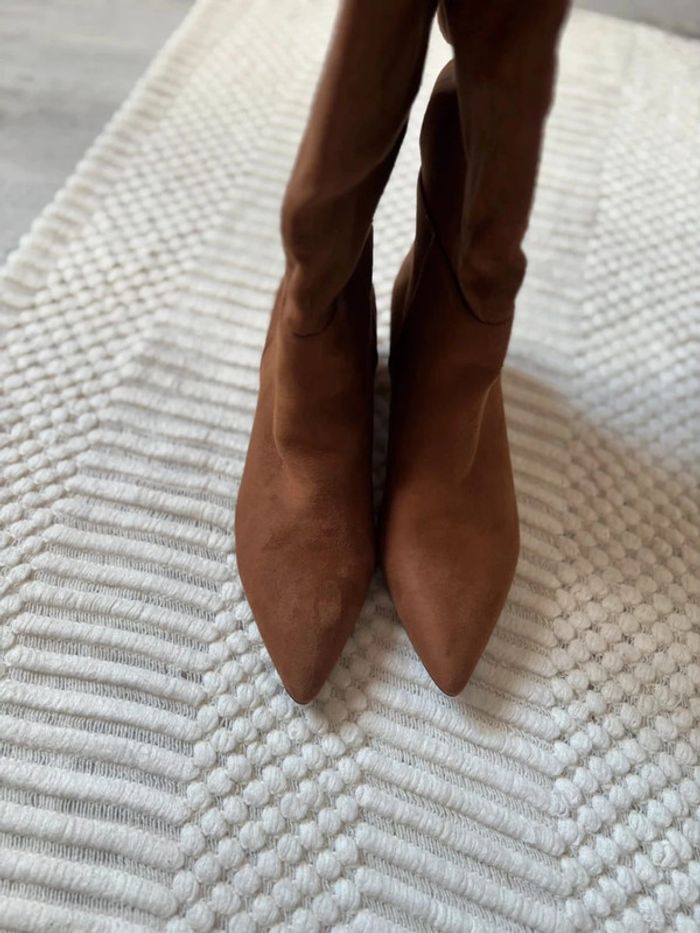 Cuissardes femme en daim marron taille 38 - photo numéro 5