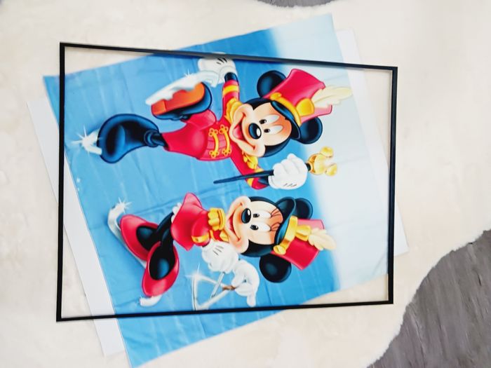 Decoration murale Impression sur toile tissus 70x70 neuf à encadrer - photo numéro 2