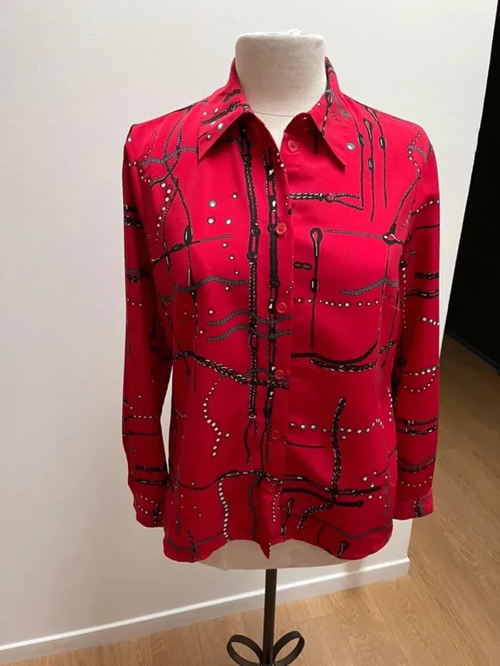 Superbe Chemise Blouse style Vintage Chic 🌸 neuve 40 - photo numéro 2