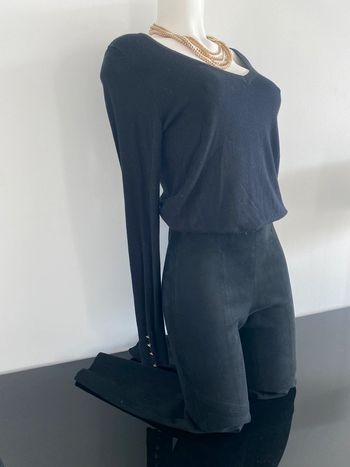 Pantalon zara suédine noir