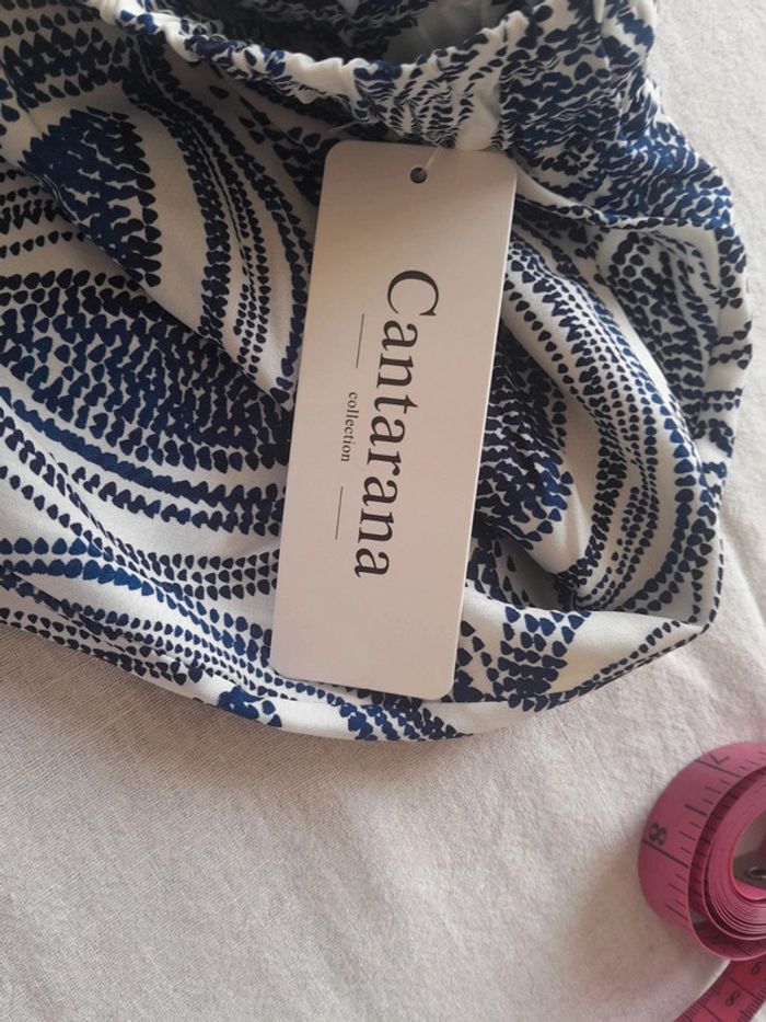 Pantalon large été à motifs neuf avec étiquette Cantarana - photo numéro 3