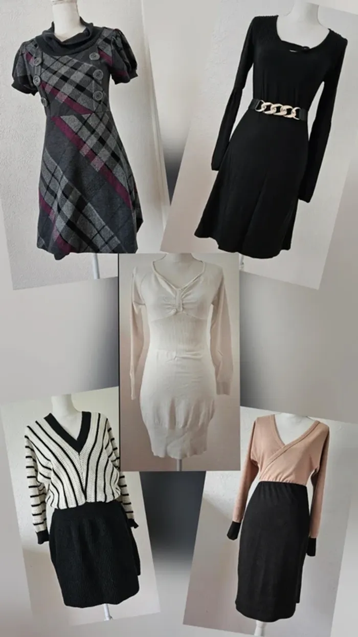 Lot 5 robes pull taille 36 + 1 ceinture