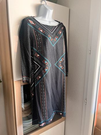 Robe droite motifs aztèque promod