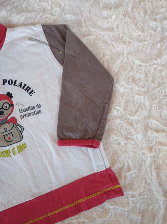 Haut manches longues col roulé Garçon 18 mois Expédition polaire Sucre d'orge 100% coton - photo numéro 5