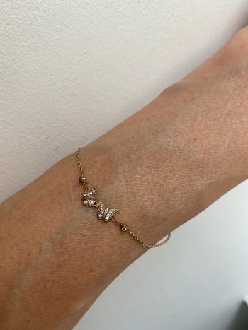 Bracelet avec papillon en strass