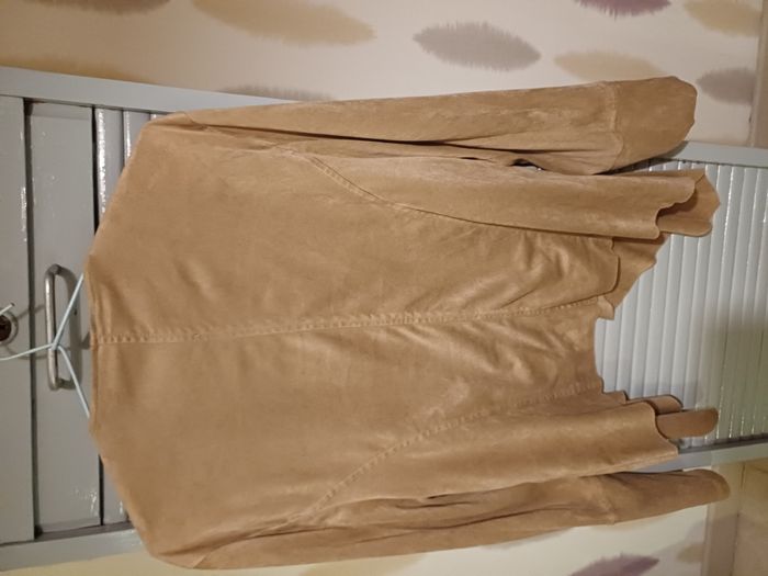 veste asymétrique en nubuc pour femmes Taille L - photo numéro 2