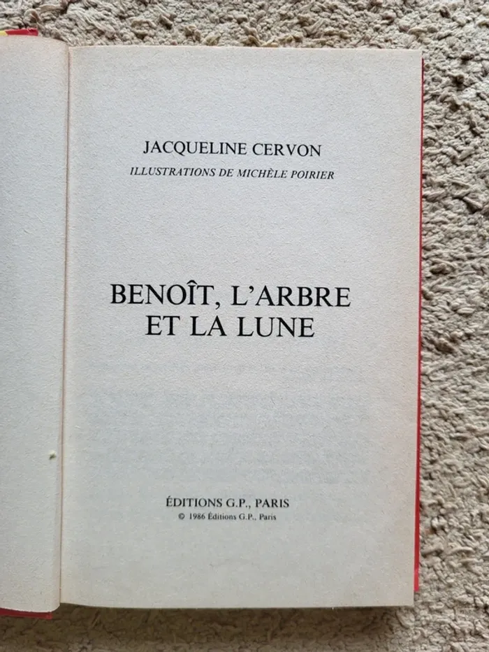Livre enfant vintage "Benoît, l'arbre et la lune" de Jacqueline Cervob - Bibliothèque Rouge & Or - photo numéro 5