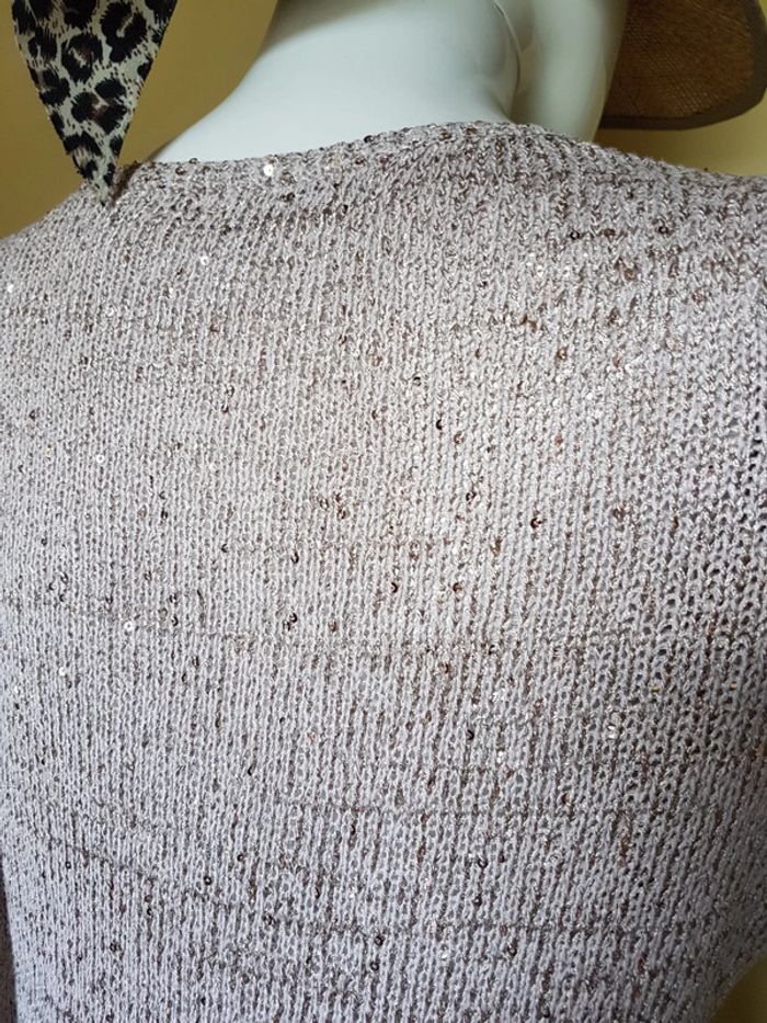 Pull léger manches longues à paillettes - photo numéro 7