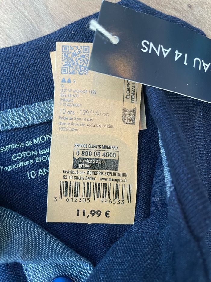 Polo bleu marine neuf étiquette - photo numéro 3