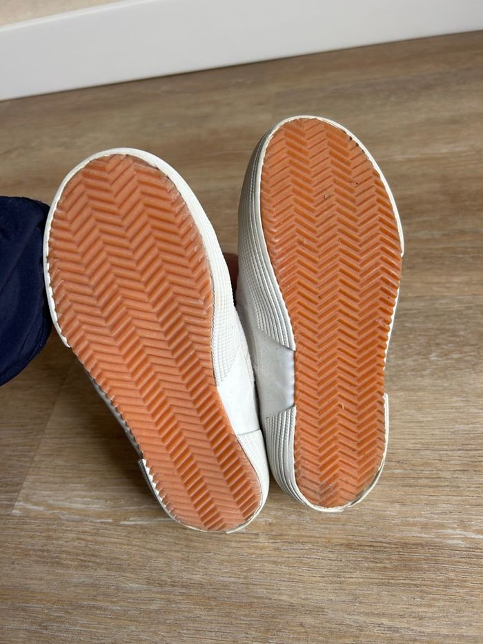 Baskets garçon ARTENGO toile blanche – taille 31 scratch - photo numéro 4