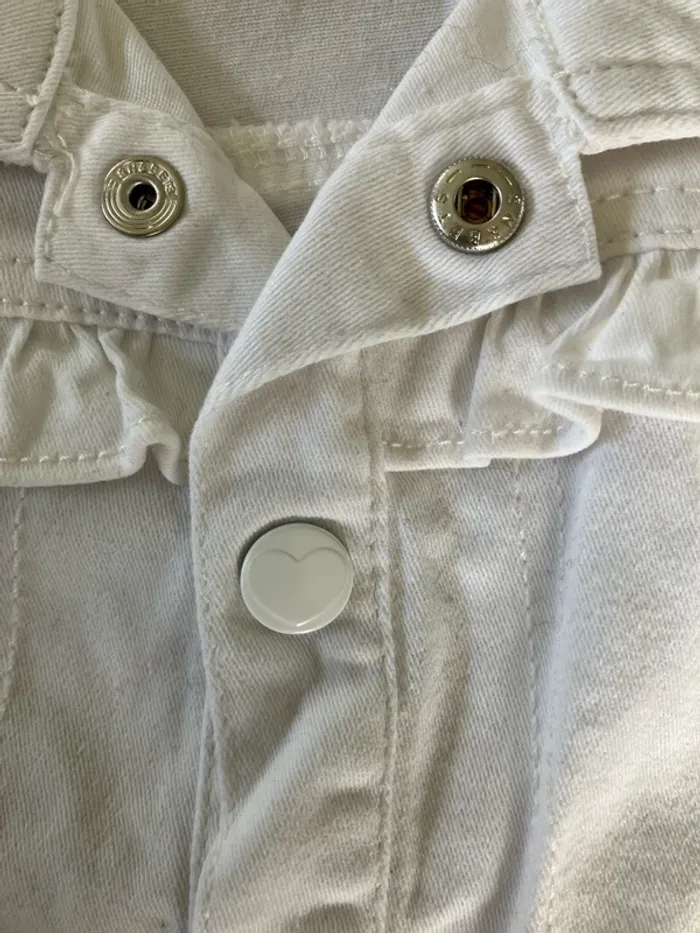 Veste en jeans blanche - photo numéro 3