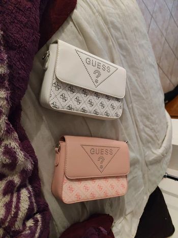 2 sacs a main rose et blanc