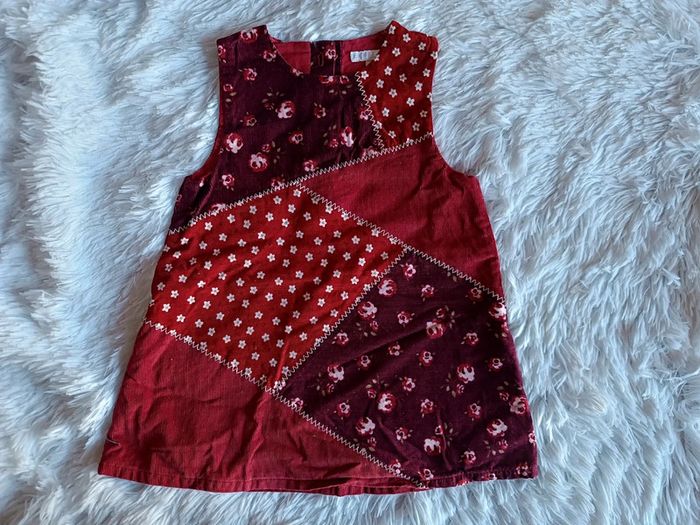 Robe chasuble velours côtelé patchwork T. 9 - 12 mois H&M