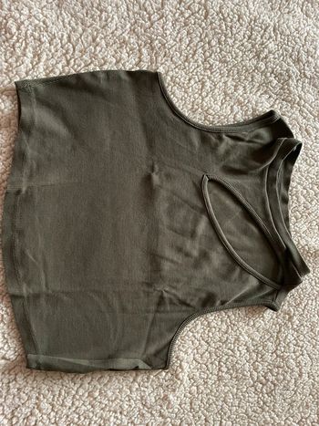 Crop top kaki