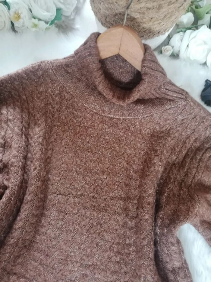 Pull marron d'hiver taille L - photo numéro 2