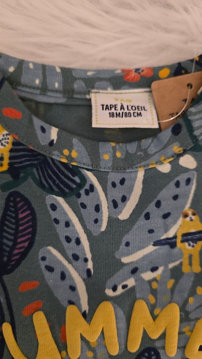 Neufs (non portés) 💙🤩.ensemble teeshirt mc et pantalon 18mois garçon 🤩💙 - photo numéro 3