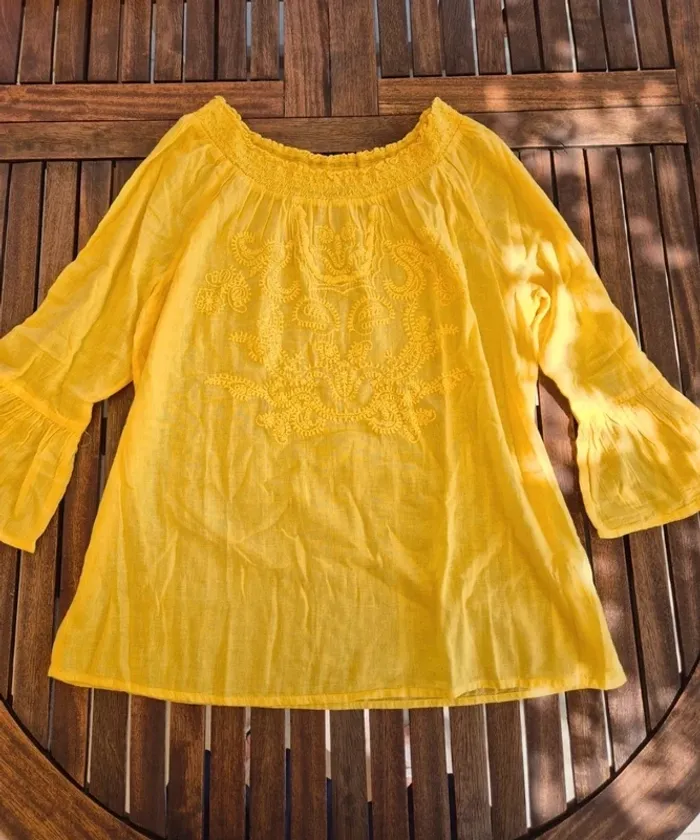Blouse jaune Monoprix T.36 - photo numéro 5