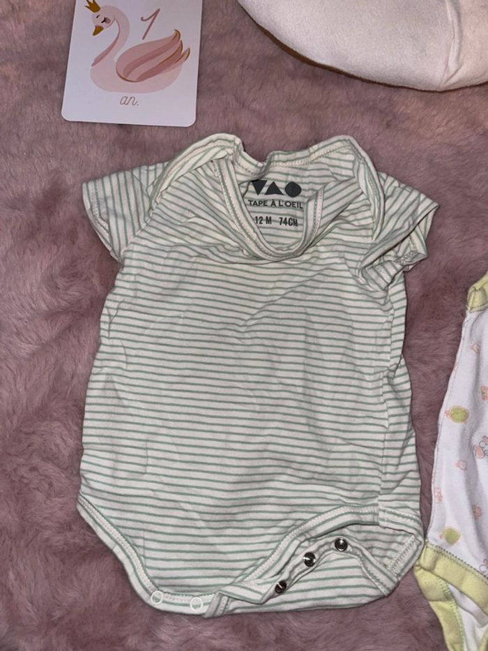 Lot de 2 body mixte 9-12 mois - photo numéro 3