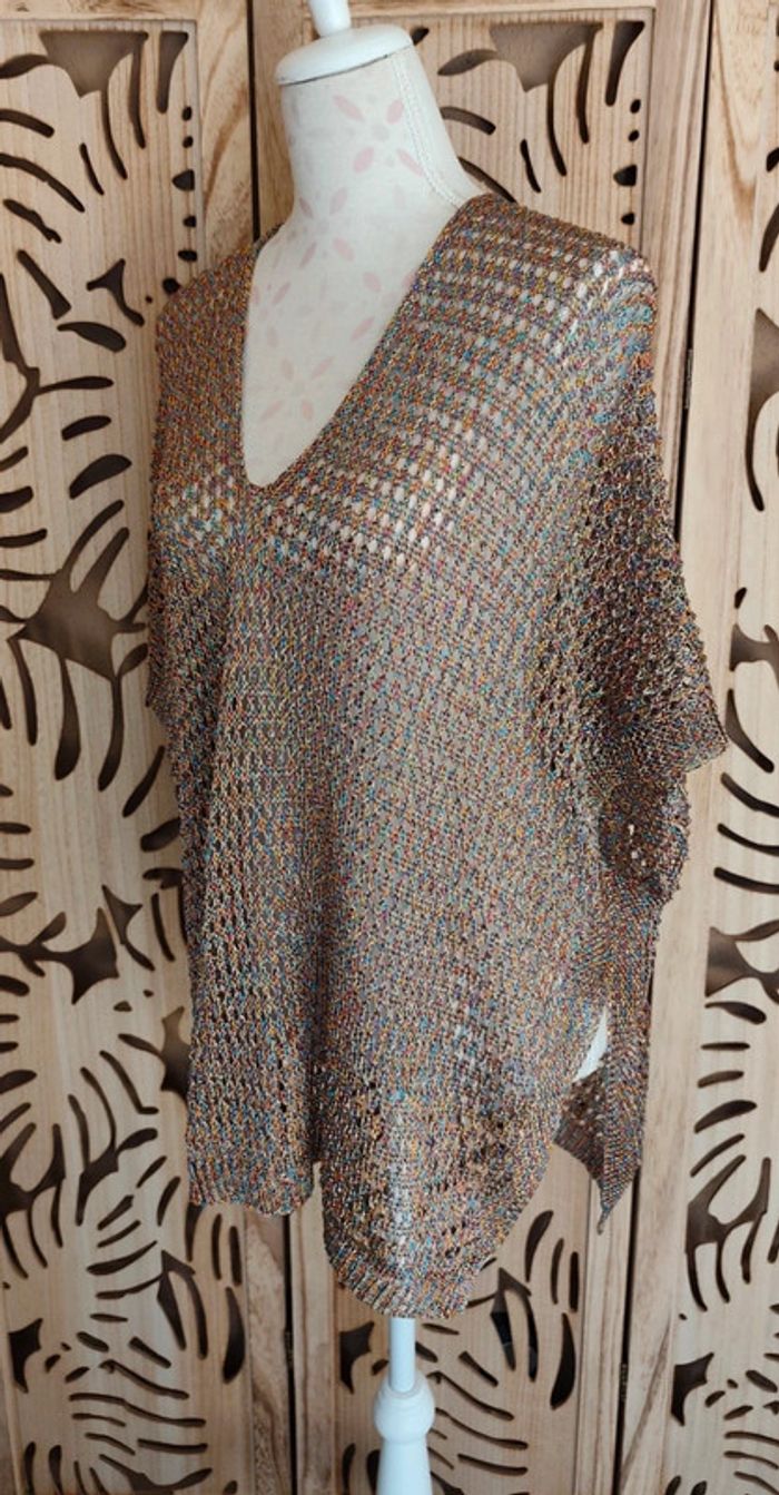 Tunique maille ajourée multicolore Yu.Yu - photo numéro 3