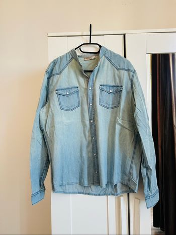 Chemise bleu clair effet jean Homme Livergy Taille L
