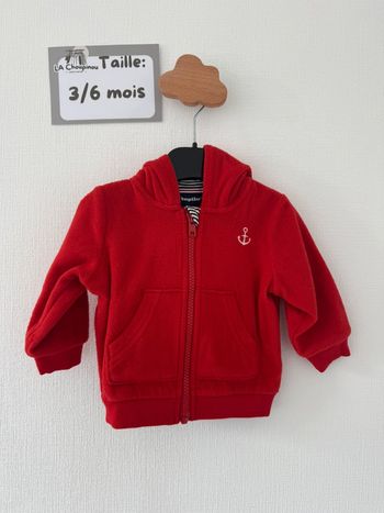 Gilet à capuche - taille 3/6 mois 🌼