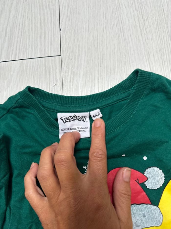 T-shirt vert, Pikachu Pokémon, 5-6 ans - photo numéro 3
