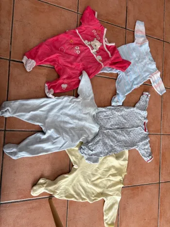 Lot de pyjama grenouillere mixte fille garcon