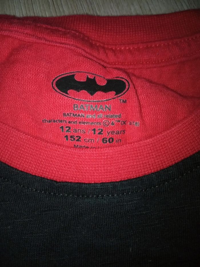 T-shirt manches longues à sequins marque Batman 12 ans - photo numéro 2