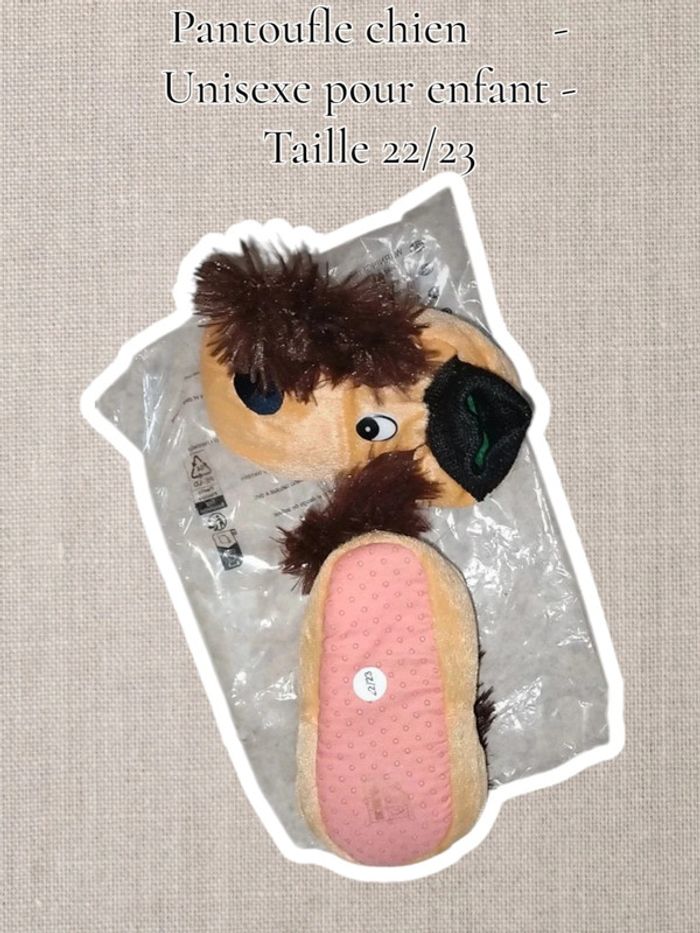 Pantoufle chien 🐕 - Unisexe pour enfant - Taille 22/23 - photo numéro 2