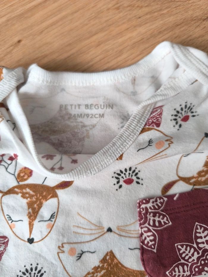 Lot de 2 bodies fille thème Renard Petit Béguin - Taille 24 mois 92cm - photo numéro 8