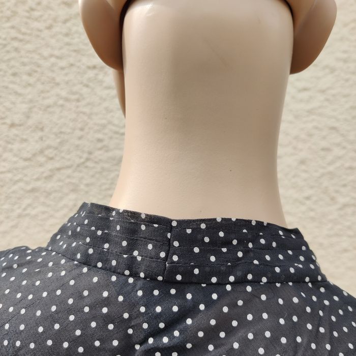Chemisier manches courtes bleu marine à pois H&M Mama  taille S - photo numéro 3