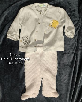 Veste Winnie l'ourson et bas Kiabi 3 Mois 