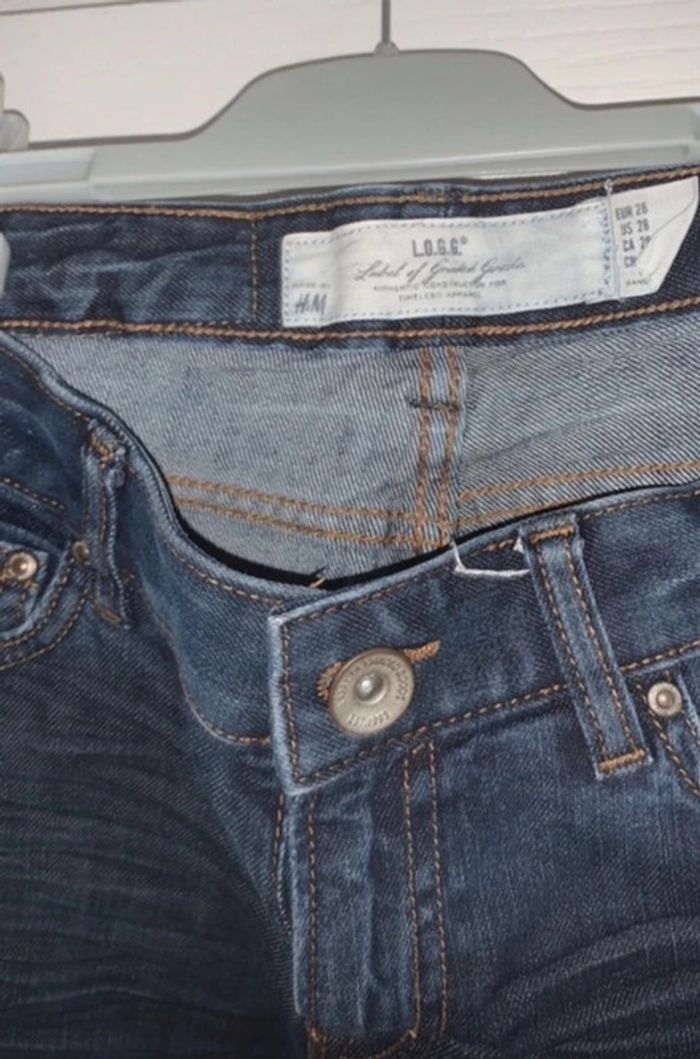 Jean brut H&M Taille 38 coupe droite  Modèle femme - photo numéro 2