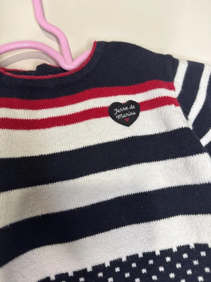 👚🌻 pull bébé fille - terre de marins - 6 mois - très bon état - photo numéro 2