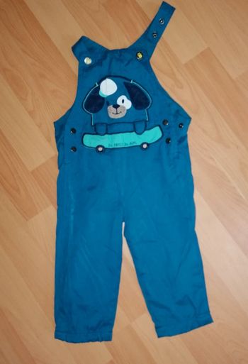 Salopette 18 mois 80 cm bleu vert