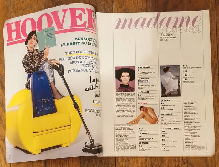 Ancien magazine Madame figaro 1986 N°12908 vintage - photo numéro 2